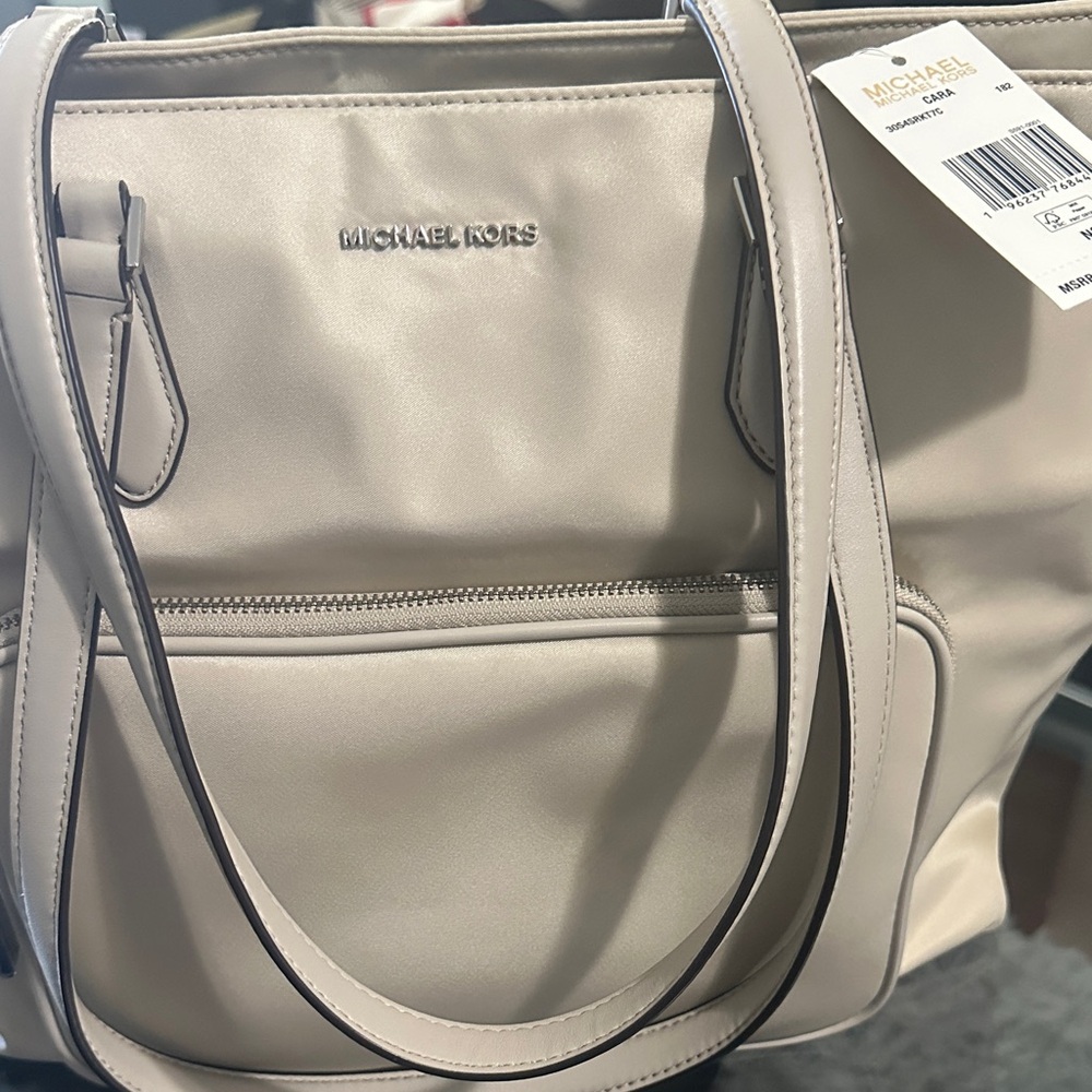 Michael Kors Taupe Smooth Leather Tote